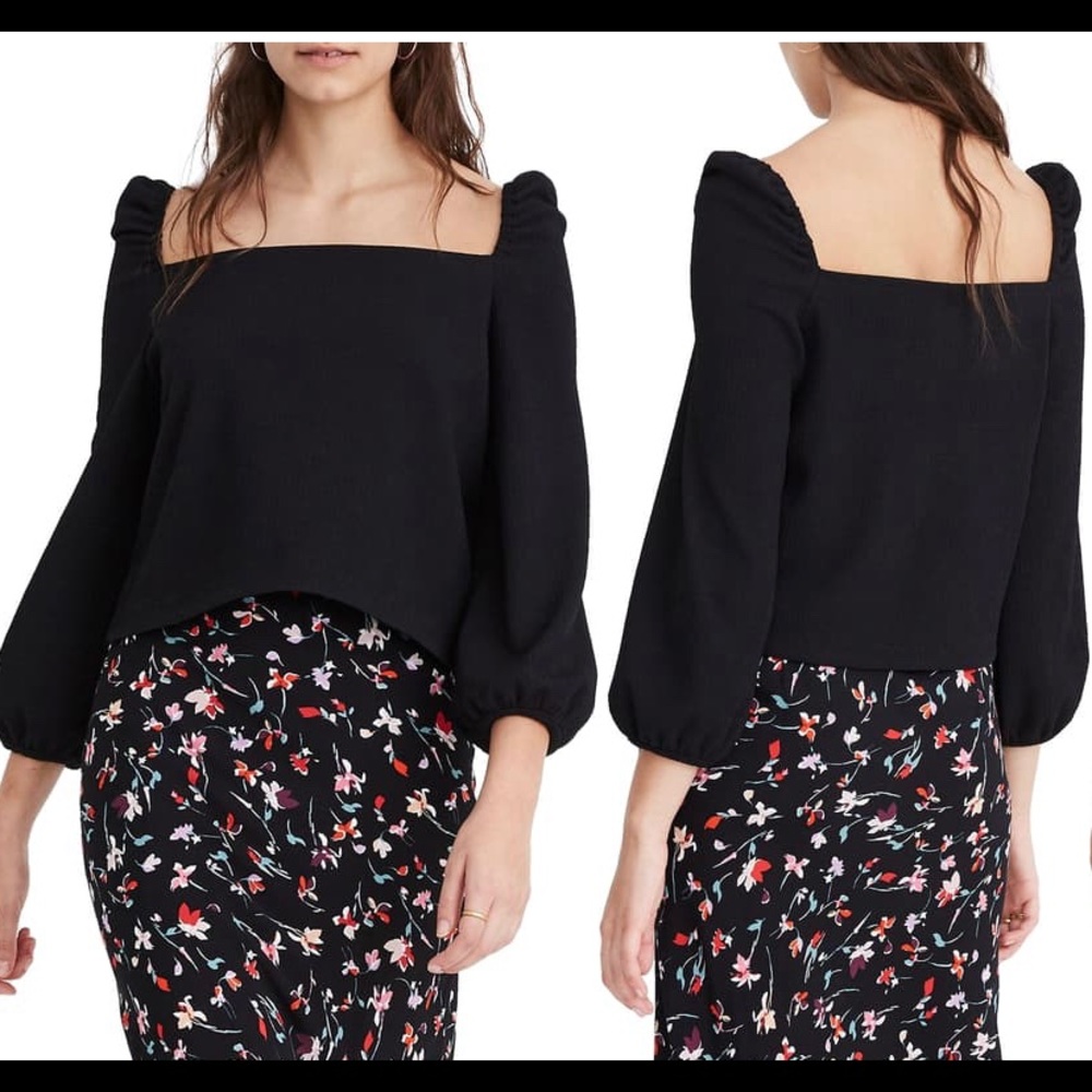 Madewell square neck blouse size xs NWT